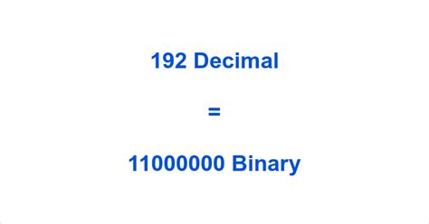 192 in Binary How to Convert 192 to Binary .